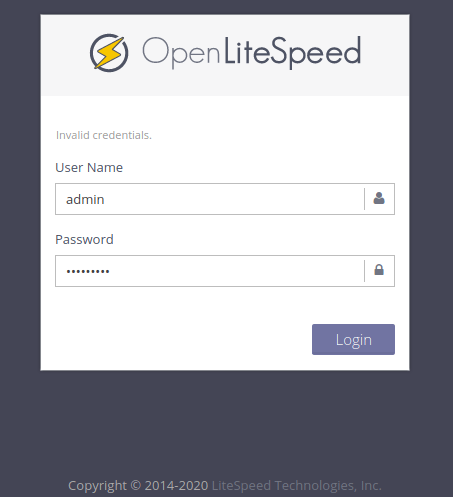 OpenLiteSpeed-web-interface