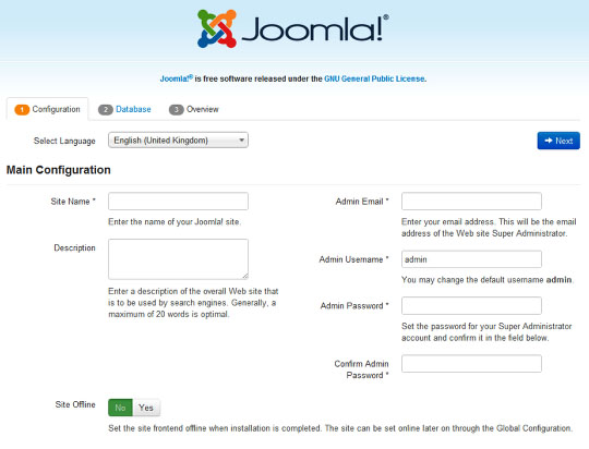 joomla-web-interface