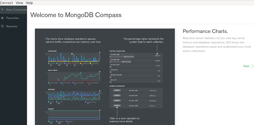 MongoDB-compass-interface 如何在 Debian 11 上安装 MongoDB Compass