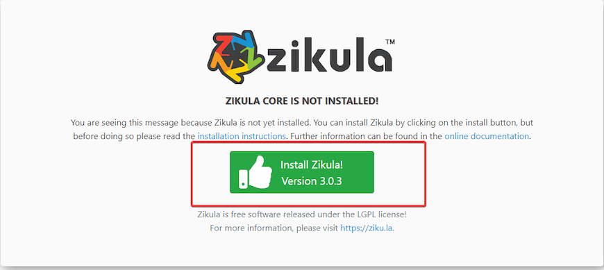 zikula-install-web-interface