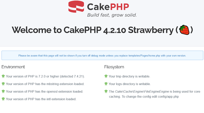 CakePHP-interface