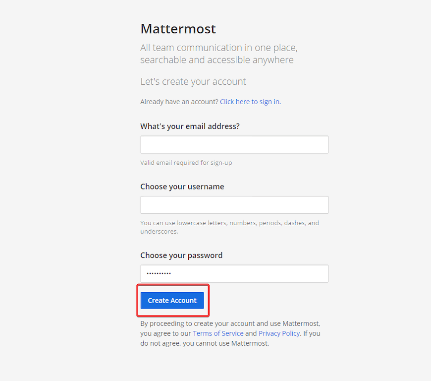 mattermost-web-interface 如何在 AlmaLinux 8 上安装 Mattermost
