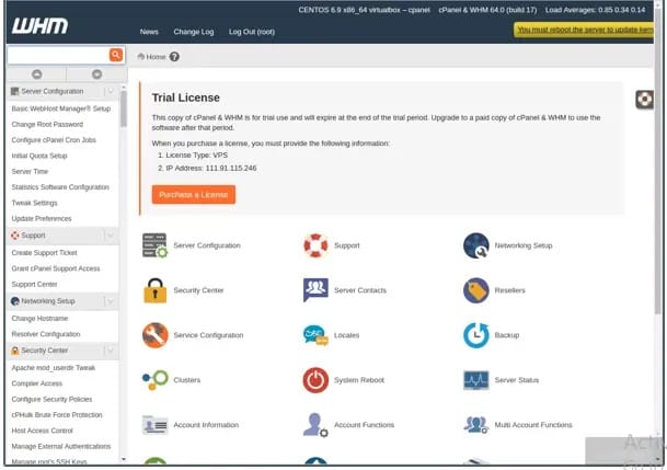 cPanel-dashboard