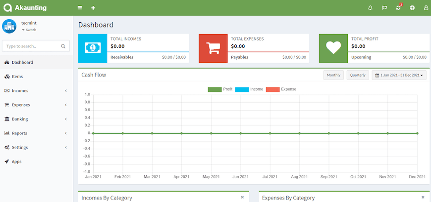 Akaunting-Dashboard