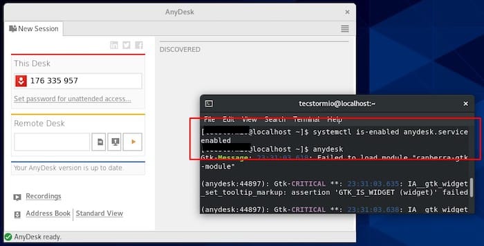 Acessing-AnyDesk 如何在 AlmaLinux 8 上安装 AnyDesk