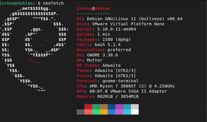 neofetch-debian