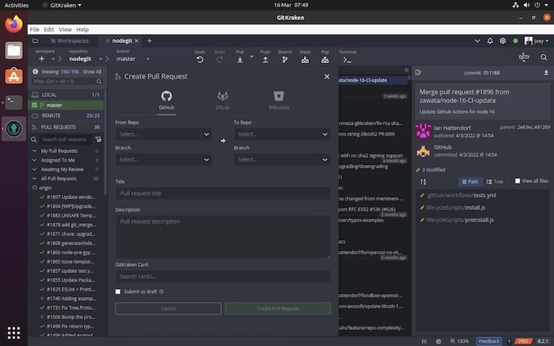GitKraken-user-interface 如何在 Ubuntu 20.04 LTS 上安装 GitKraken