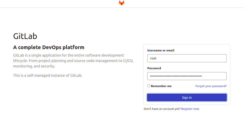 Gitlab-Interface-Login