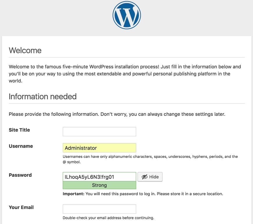 wordpress-wp-admin-install