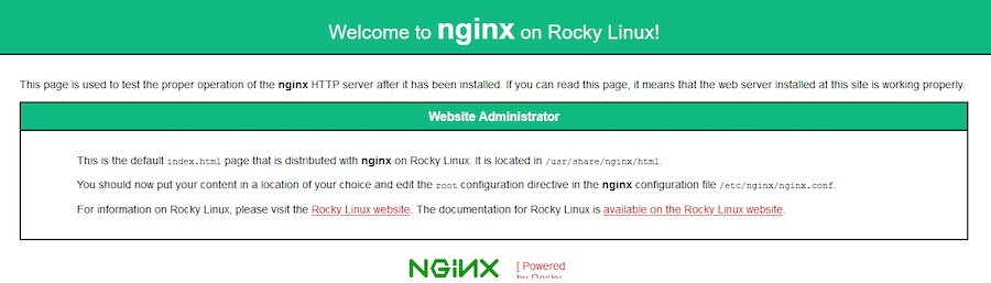 nginx-rocky-linux-wellcome-page 如何在 Rocky Linux 9 上安装 Nginx