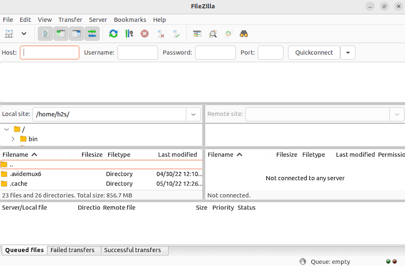 FileZilla-Client-Ubuntu-1 如何在 Linux Mint 21 上安装 FileZilla