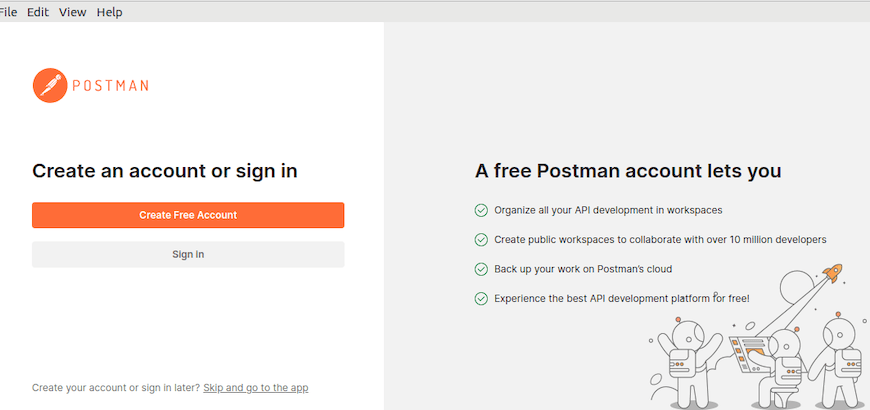 Postman-Ubuntu-Interface