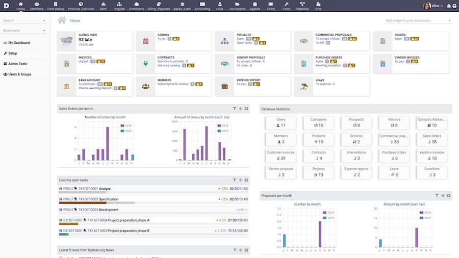 Dolibar-Dashboard