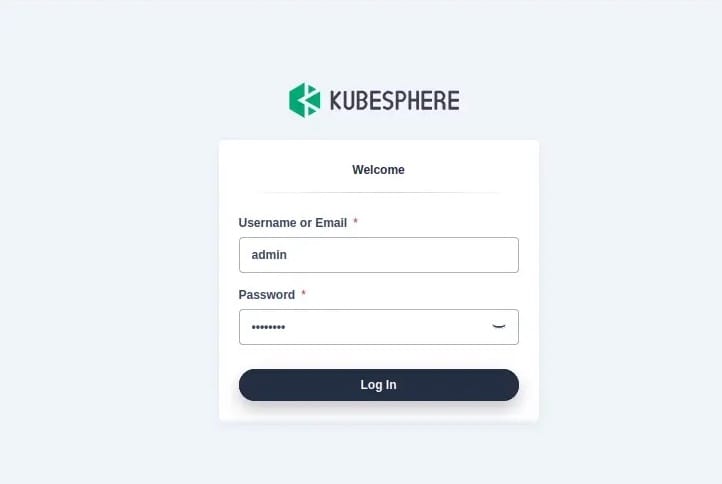 Kubesphere-web-interface