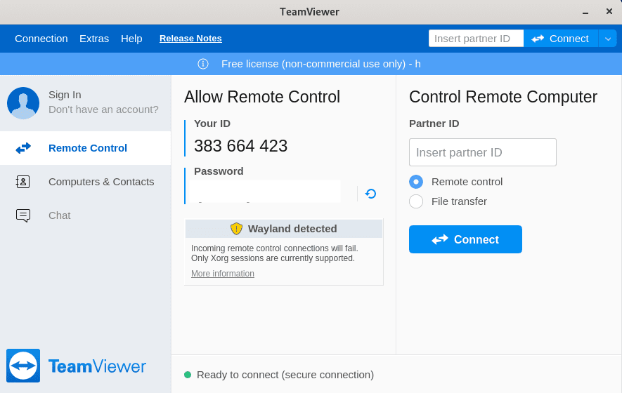 TeamViewer-interface