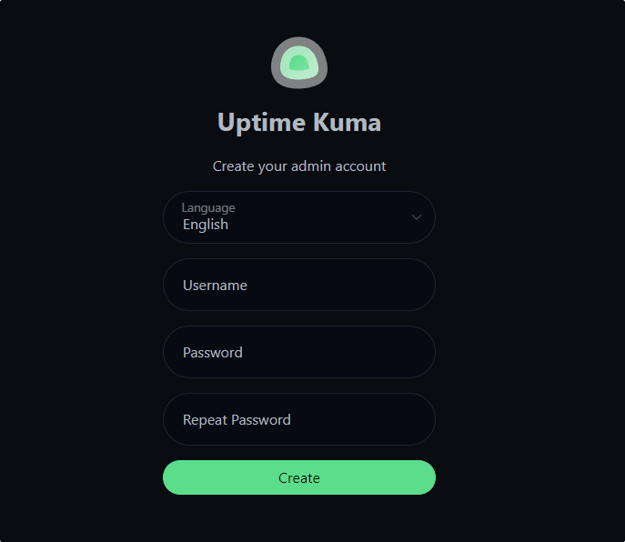 Uptime-Kuma-login-page