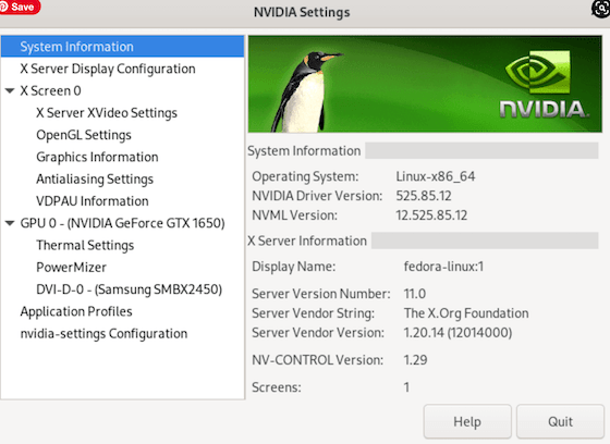 nvidia-settings