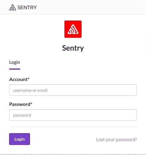Sentry-web-interface