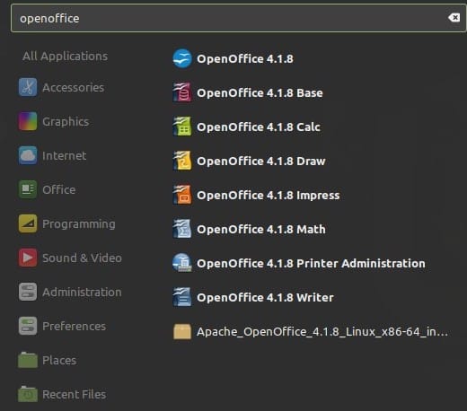 openoffice-UI 如何在AlmaLinux 9上安装OpenOffice