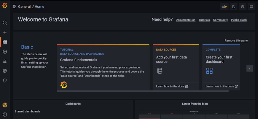 Grafana-dashboard-interface