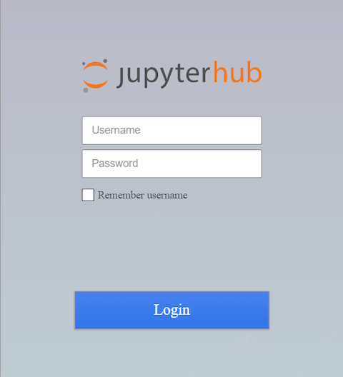 JupyterHub-login-page